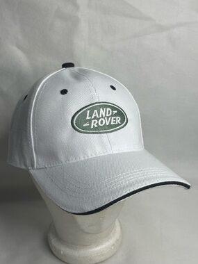 - LAND ROVER - Company Baseball Cap Adjustable Strapback Embroidered Logo White